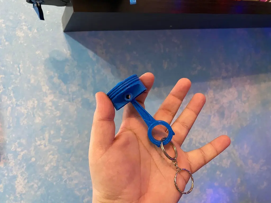 Rod & Piston Keychain