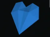 low poly 3d heart-0