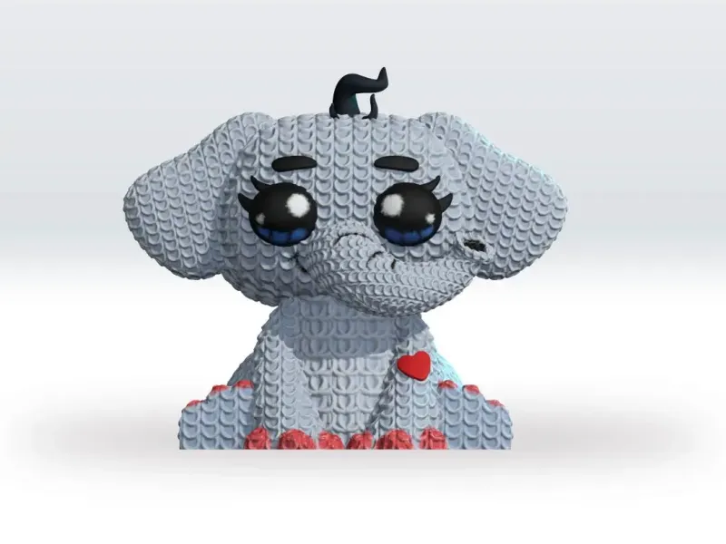 Knitted Elephant STL file 3D Model