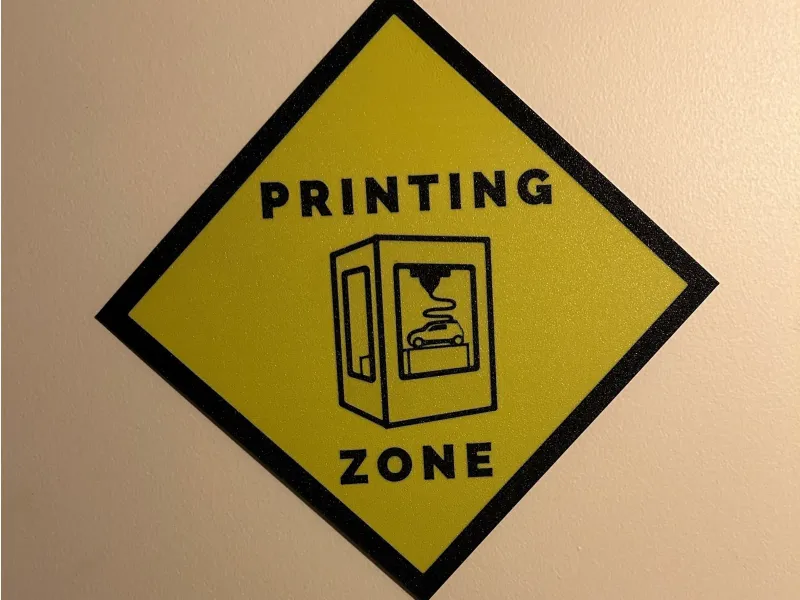 DRUCKZONE-SCHILD