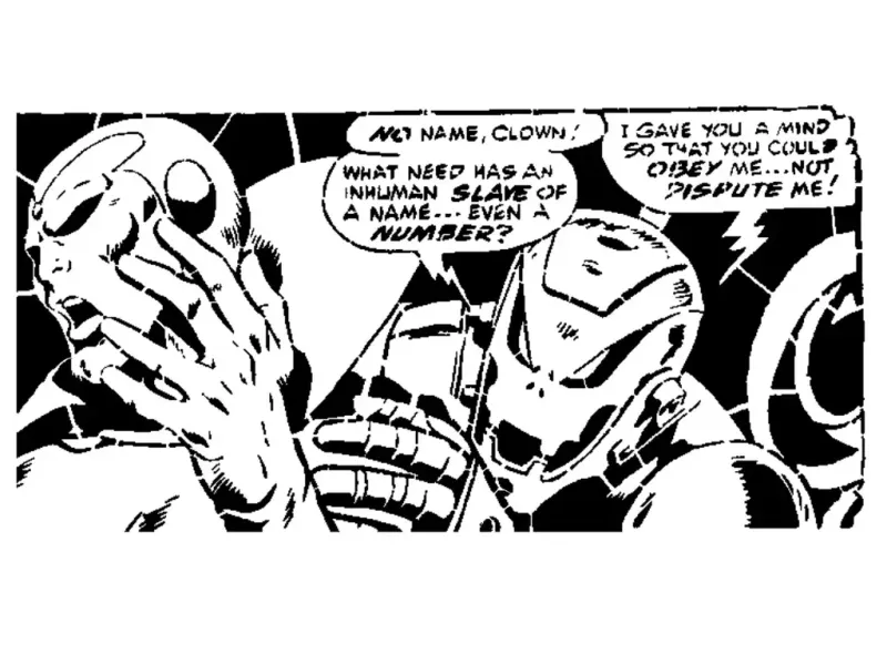 Stencil di Ultron e Visione