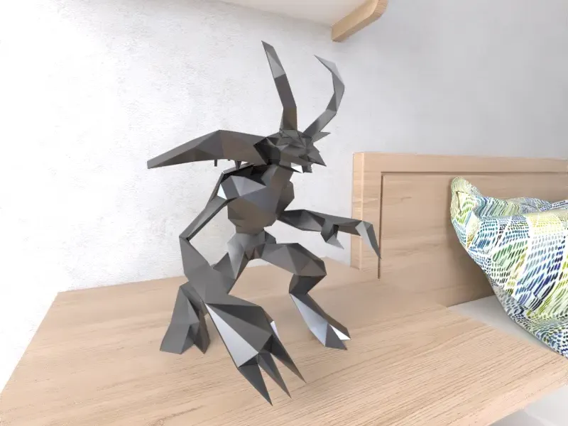 Folletto Demone Lowpoly Low poly