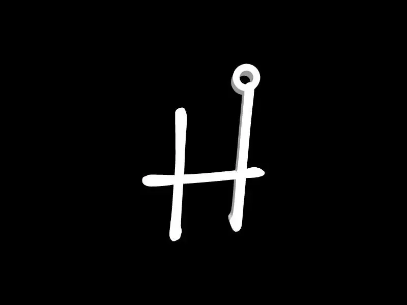 H keychain