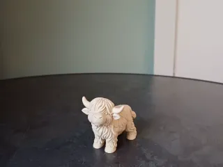 Cute Highland Cow – Mini Fluffy Bull Figurine