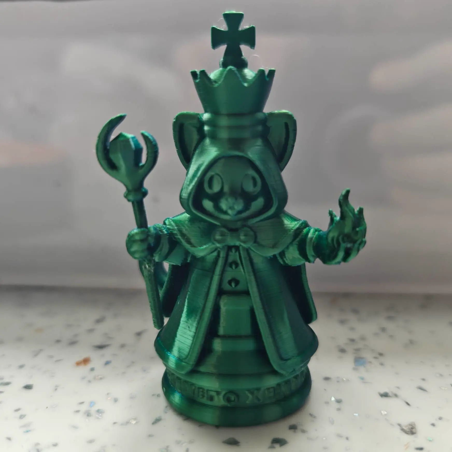Cat King chess piece