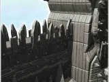 Great orc wall with shooting platforms and wooden battlement-6