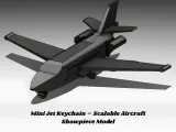 3D Jet Keychain Model – Desk Showpiece & Gift-0