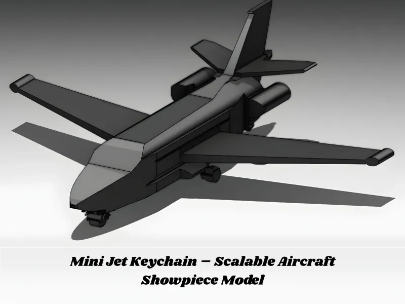 3D Jet Keychain Model – Desk Showpiece & Gift