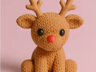 knitted reindeer