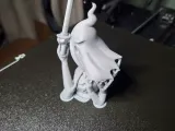 Anime Ghost with Sword on Pumpkin-2