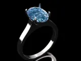 oval blue diamond ring-0