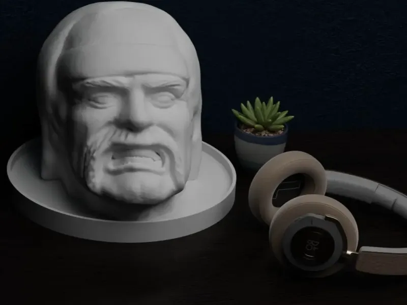 Suporte de Fone de Ouvido com Busto do Hulk Hogan – Cabeça Clássica Hasbro S1
