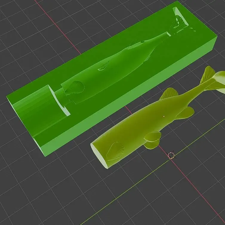 pike body soft lure mold