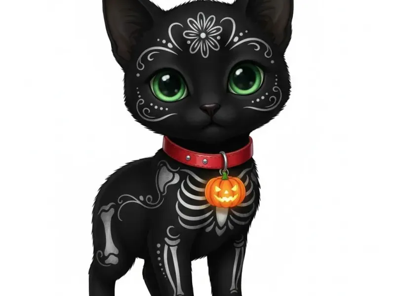 walloween cat catrina gatito gato dia de los muertos