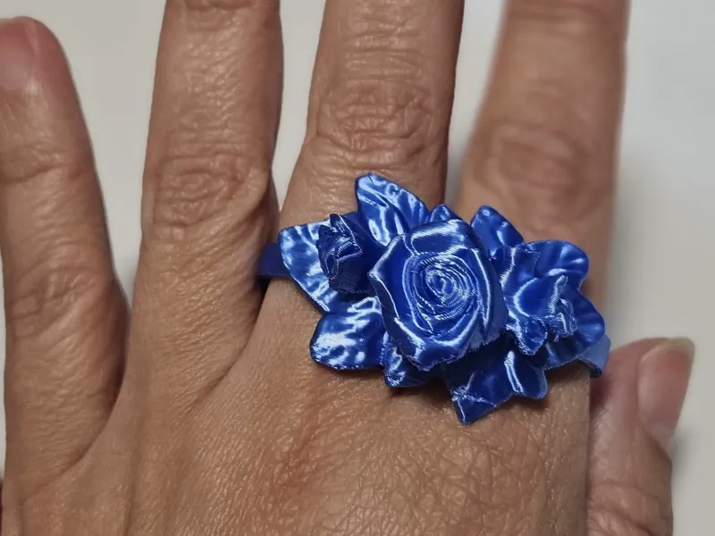 Anillo doble con flores