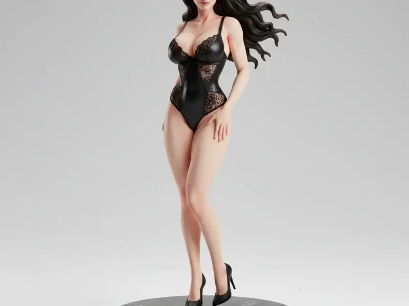 Elegant Lingerie Pin-Up Figurine