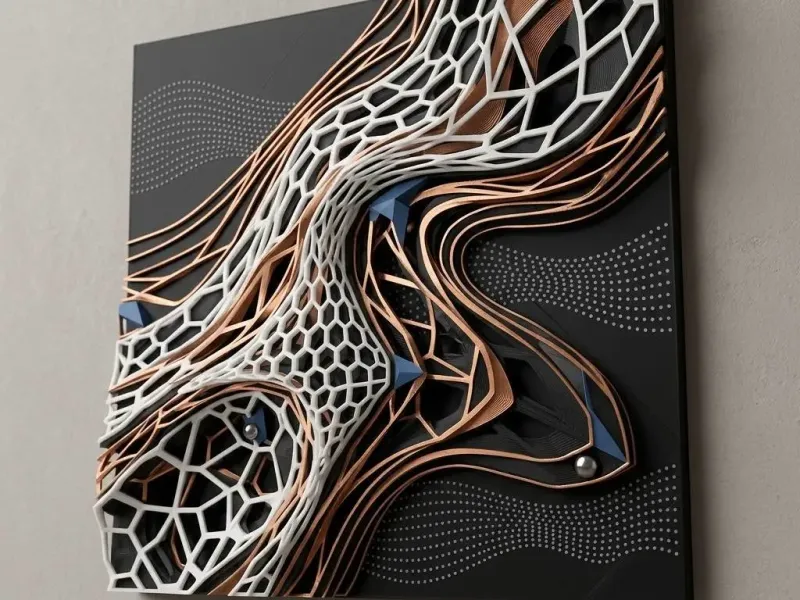Laminar Flow - 3D Parametric Wall Art & Decorative Plaque