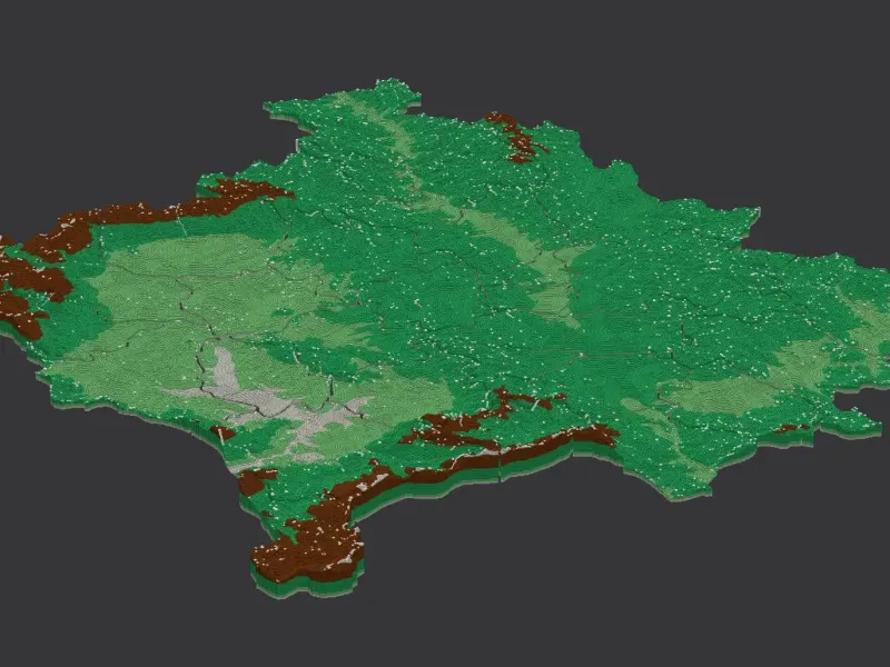 Municipalities of Kosovo. 3D Map puzzle (30-piece)