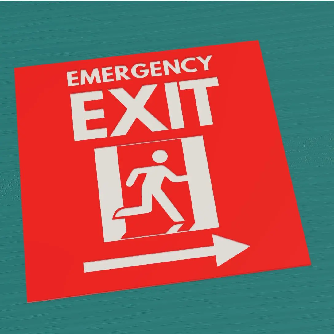 Emergency Exit sign