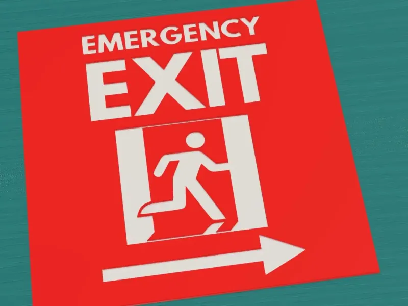 Emergency Exit sign