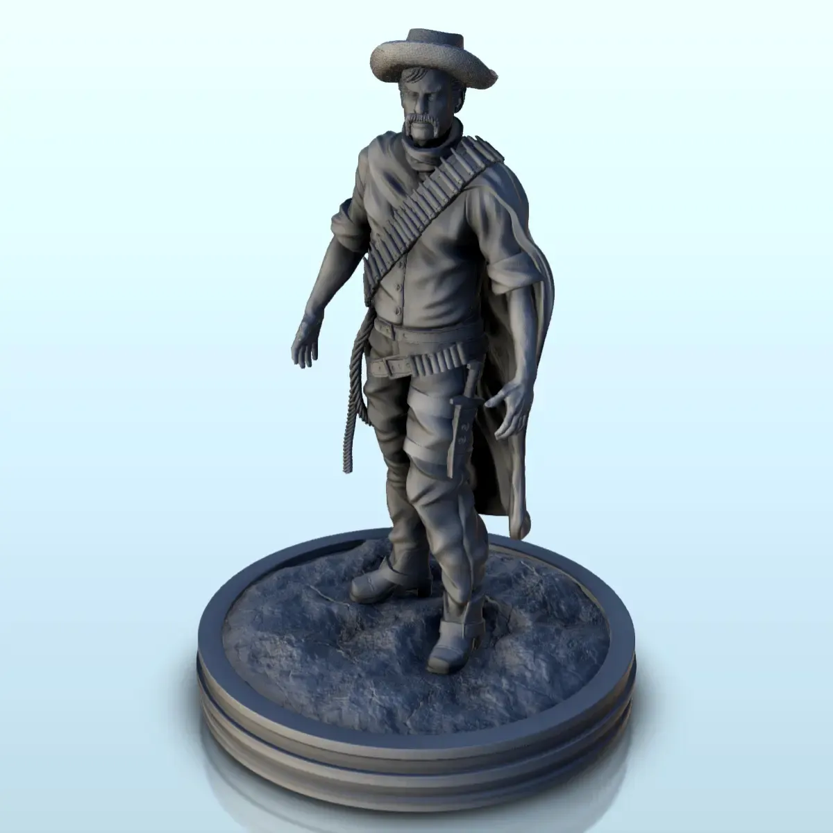 Man with hat and cape (24) - Old West Figure miniature