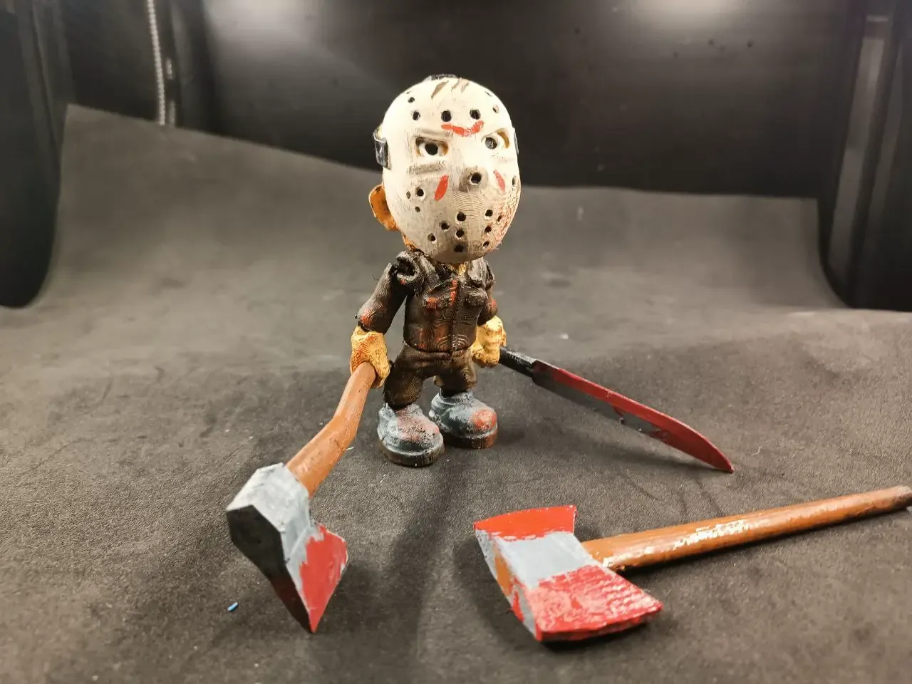 FLEXI PRINT-IN-PLACE JASON VOORHES WITH WEAPONS FANART