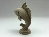 Jumping Koi Fish Statue-3