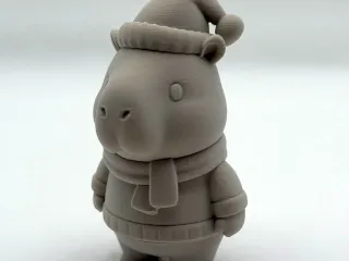 Christmas Capybara Figurine