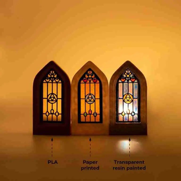 Candle Holder - Zelda Temple Stained Glass
