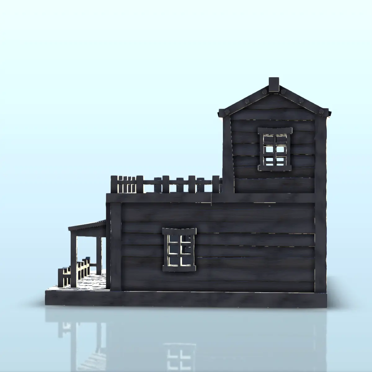 Western gun shop with floor and terrace (11) - wild west usa
