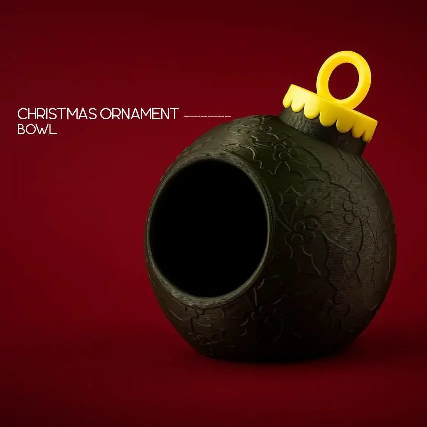 Christmas Ornament Bowl — Golden Top