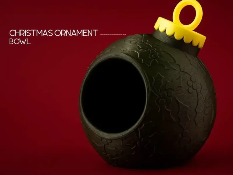 Christmas Ornament Bowl — Golden Top