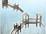 Modern children's play structure with slide (8) - miniatures-1