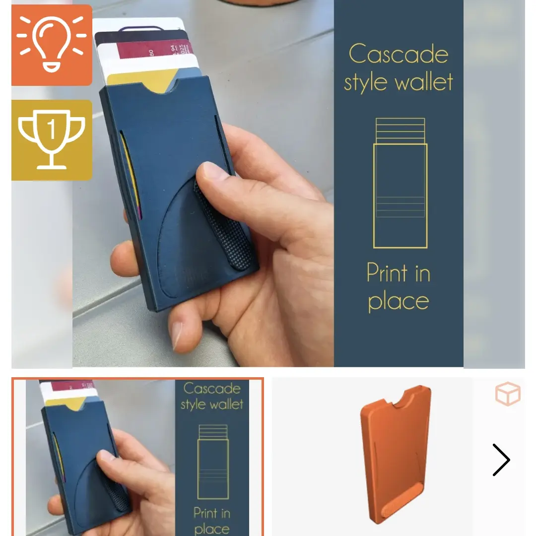 Card Holder PrintInPlace with money clip