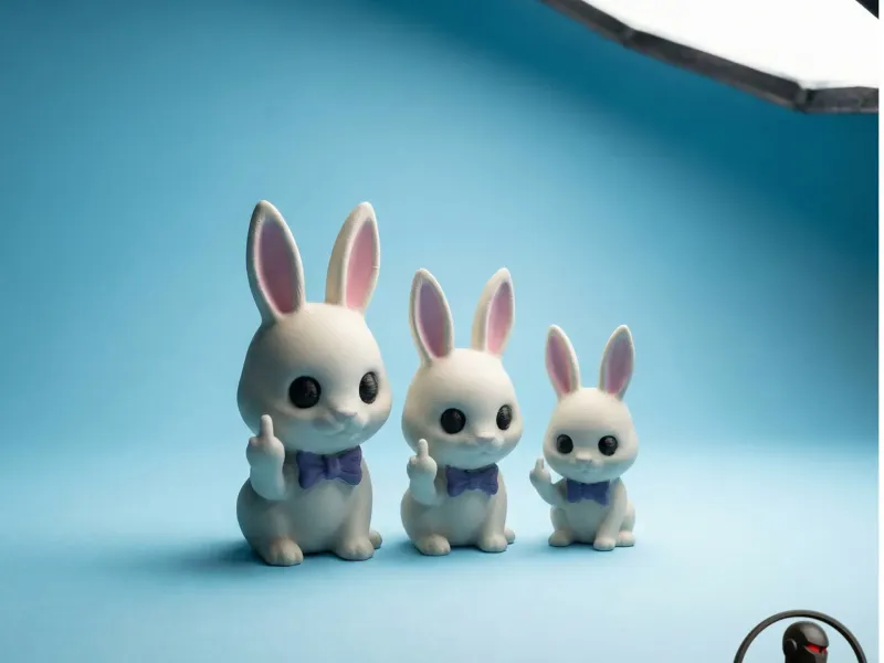 🐰 Bad Bunnies Keychain Set (Cute but Rude!)