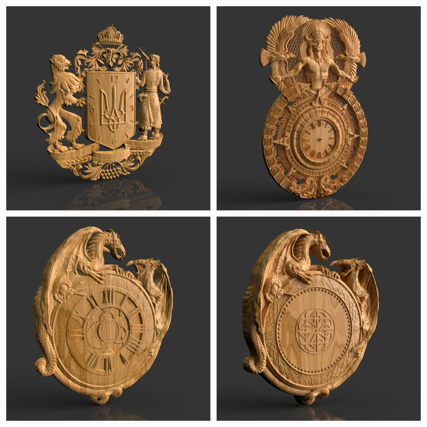 Watch, Clock, time... Dragon, Trident, Aztec