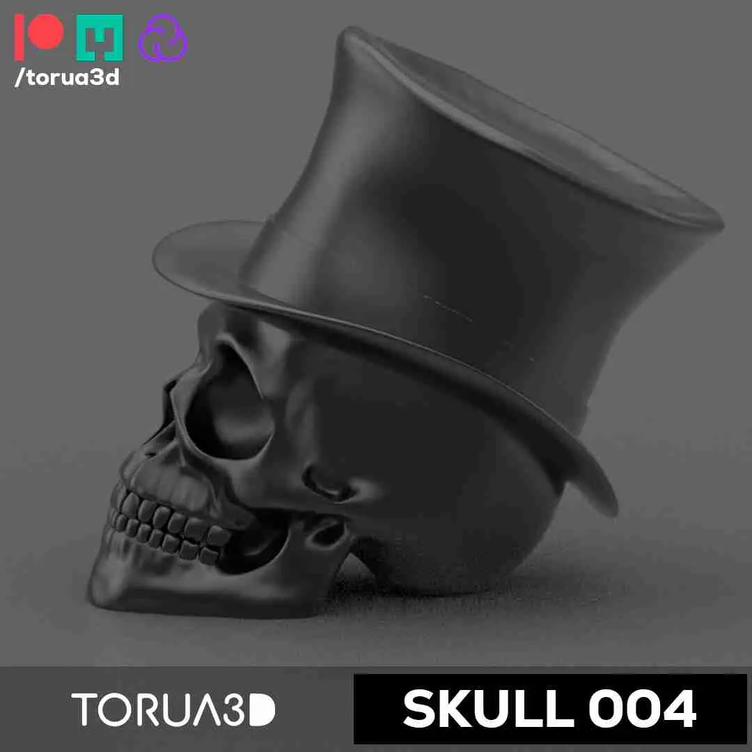 DÉCORATION DE CRÂNE 004 - FICHIER STL POUR IMPRESSION 3D - HALLOWEEN