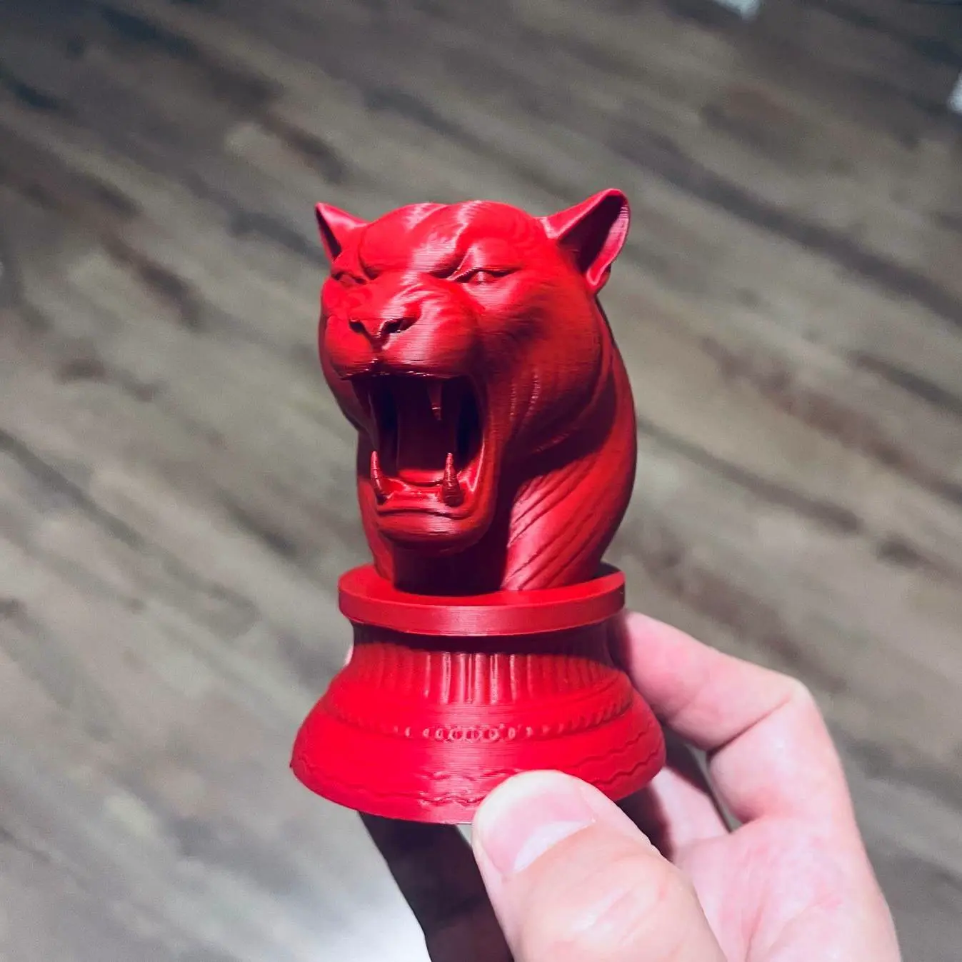 Leopard stand animal miniature head sculpture