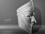 Warrior Mask with Leaf Engravings-3
