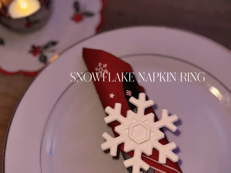 Rond de serviette flocon de neige