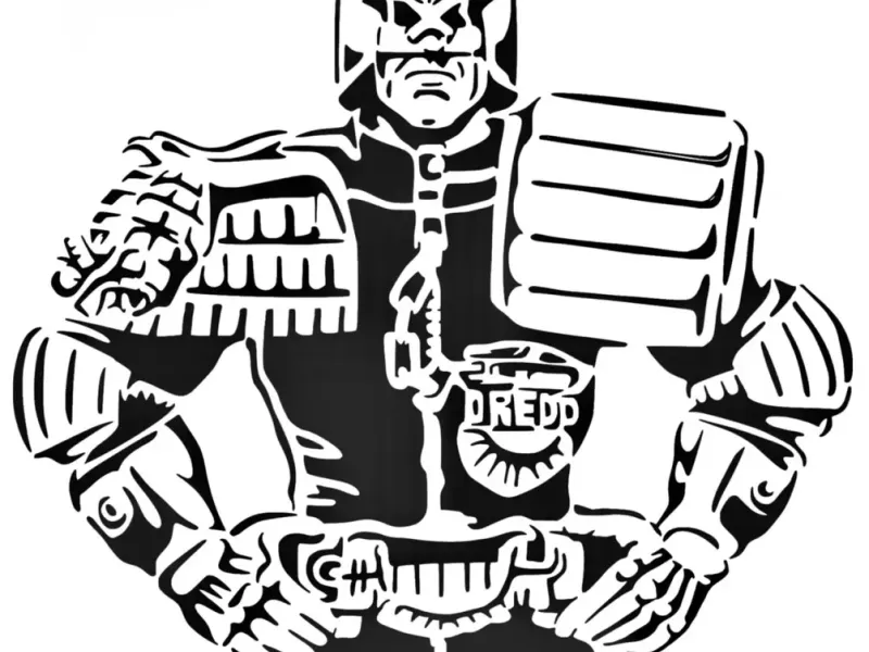 Judge Dredd stencil 3
