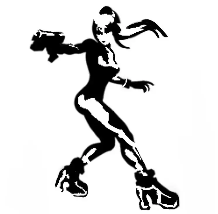 Zero Suit Samus stencil
