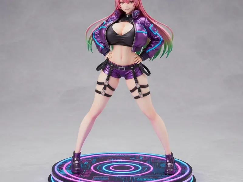 Neon Street Rebel – Cyber Glamour Pose Ecchi Figurine