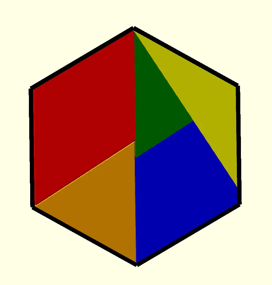  Sechseck in Quadrat Puzzle 