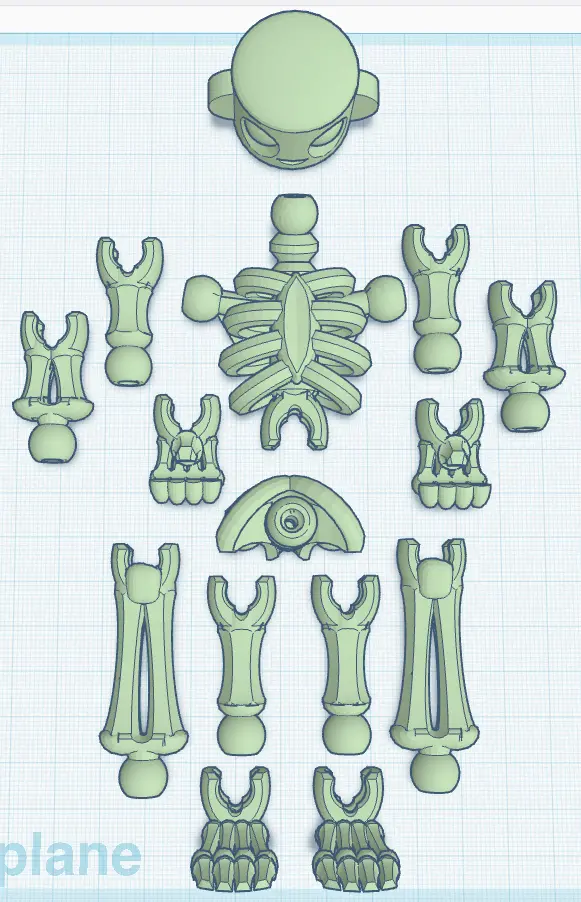 Tinkercad Building Toys - Articulated Skeleton