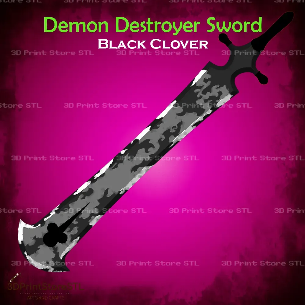 Demon Destroyer Sword Cosplay Black Clover - STL File