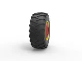 Rear wheel of Vintage Pulling tractor Version 3 Scale 1:25-3