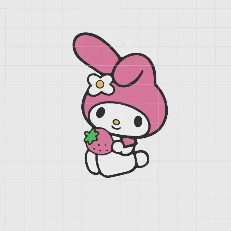 Keychain my melody of hello kitty