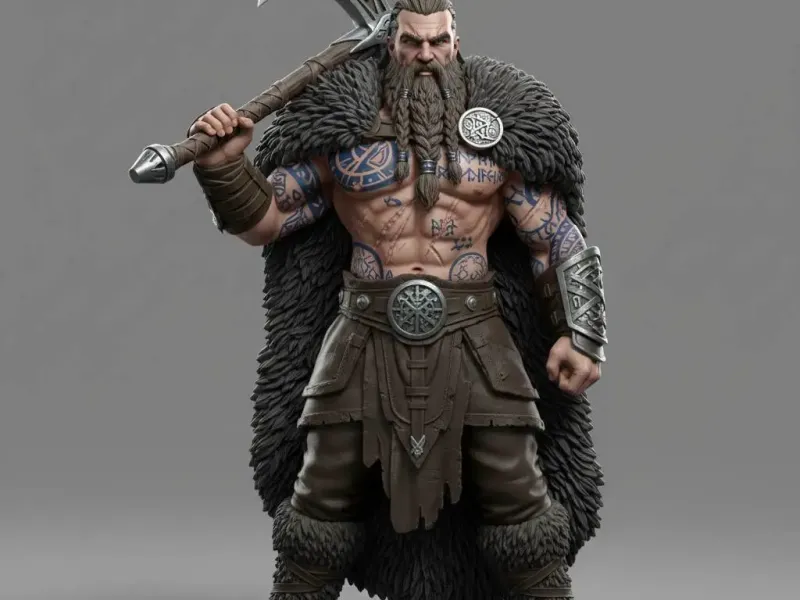Berserker Warrior Power Pose - Viking
