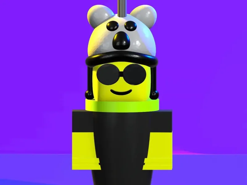 Milkshake Koala Kid Roblox STL 3D Model 3mf Multicolor